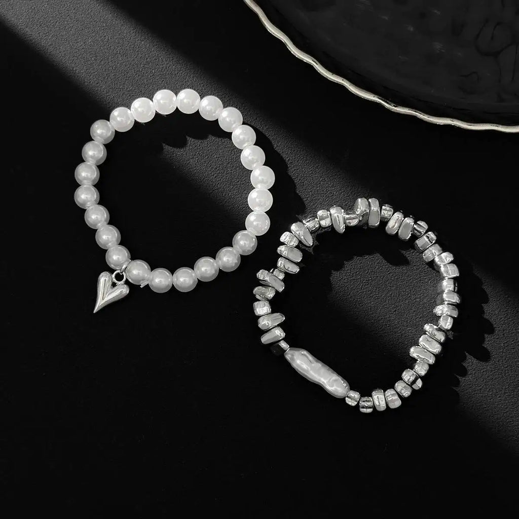 FBA Elegant Imitation Pearl Heart Bracelet for Women | Boho Jewelry Gift