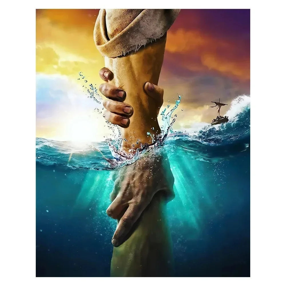 Jesus The Hand of God Canvas Print | Christian Wall Art | FBA Vibes