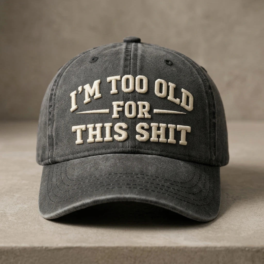 Washed Vintage Baseball Cap with Sun Protection Brim | FBA Vibes