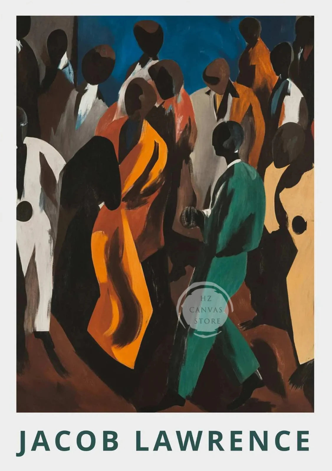 Jacob Lawrence "The Ball" Art Poster | Harlem Renaissance African American Wall Art Print
