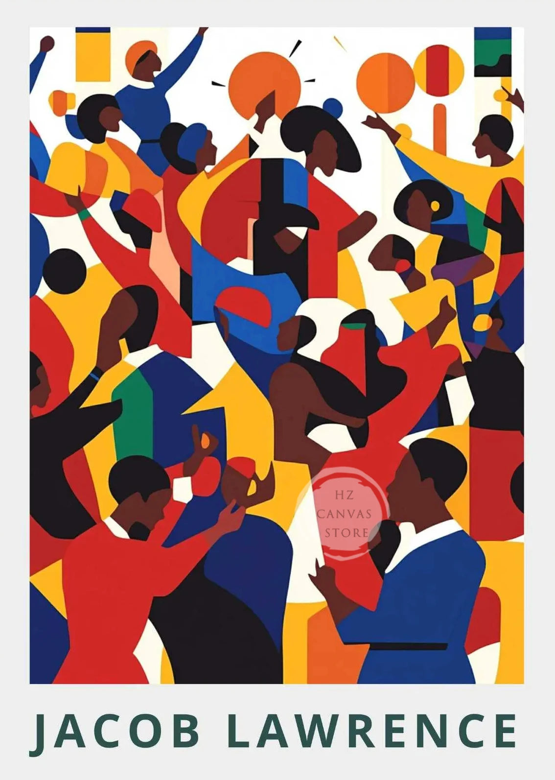 Jacob Lawrence "The Ball" Art Poster | Harlem Renaissance African American Wall Art Print