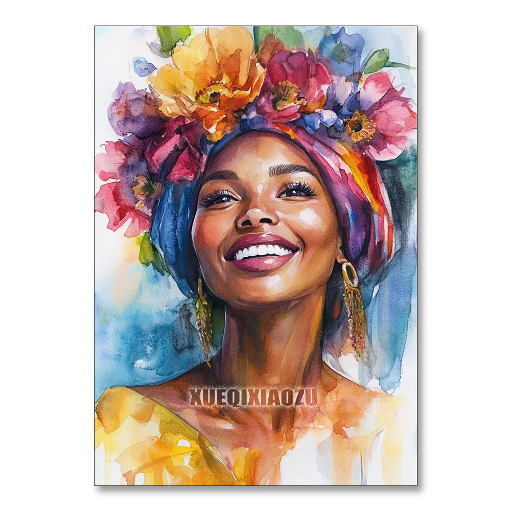 Abstract African Woman Diamond Painting Kit | Full Drill 5D DIY Mosaic Art