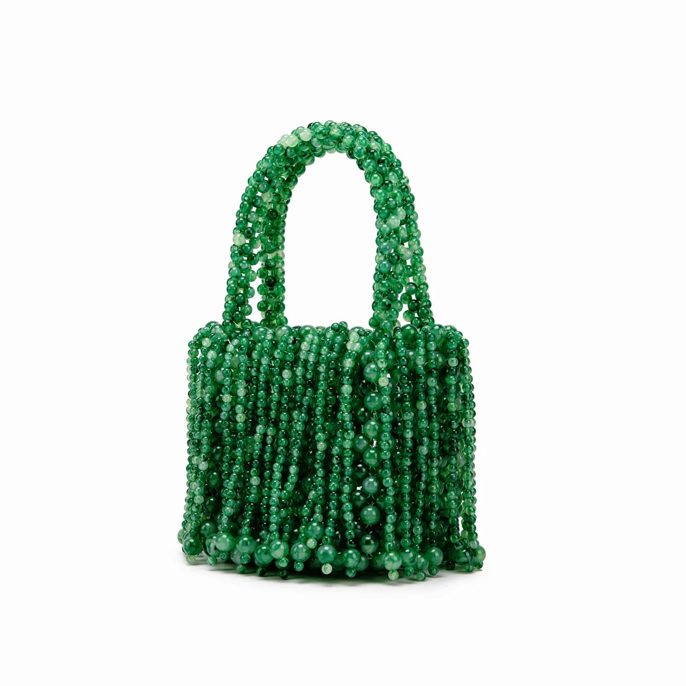 Handmade Beaded Woven Mini Handbag for Women – Luxury Hollow-Out Party Bag