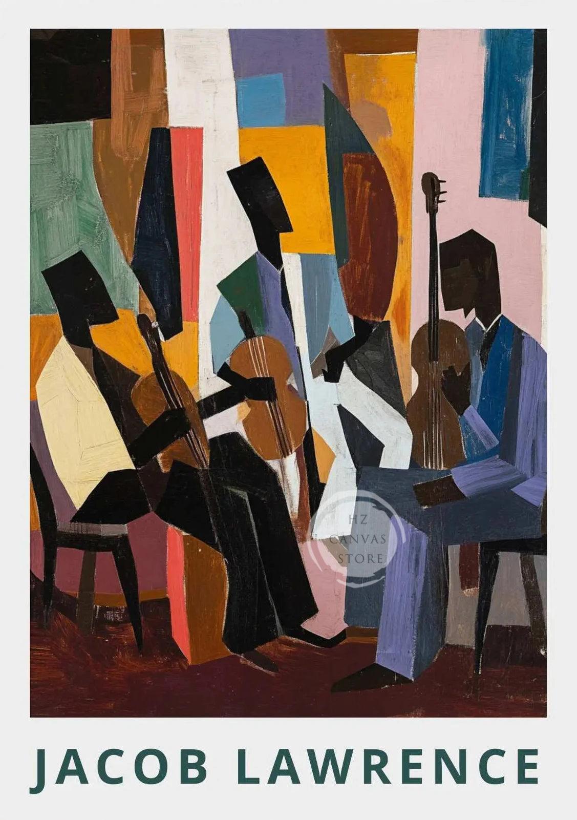 Jacob Lawrence "The Ball" Art Poster | Harlem Renaissance African American Wall Art Print