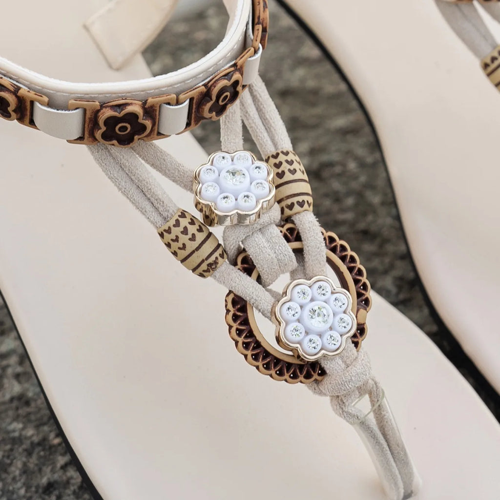 FBA Women's Bohemian Flat Heel Ankle Strap Sandals | All-Season Casual Shoes