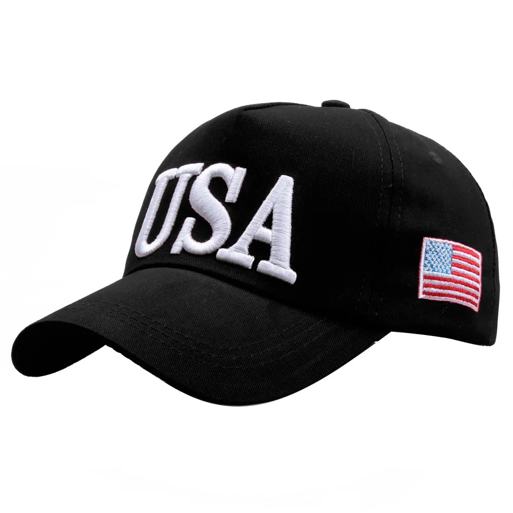 FBA USA Flag Embroidered Baseball Cap | Unisex Outdoor Sports Hat