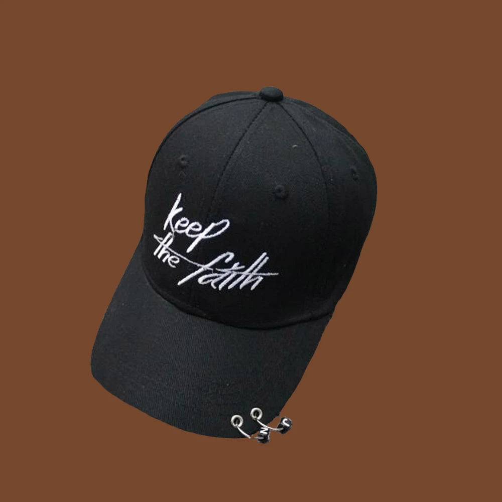 Hip Hop Snapback Cap with Ring Detail | FBA Vibes