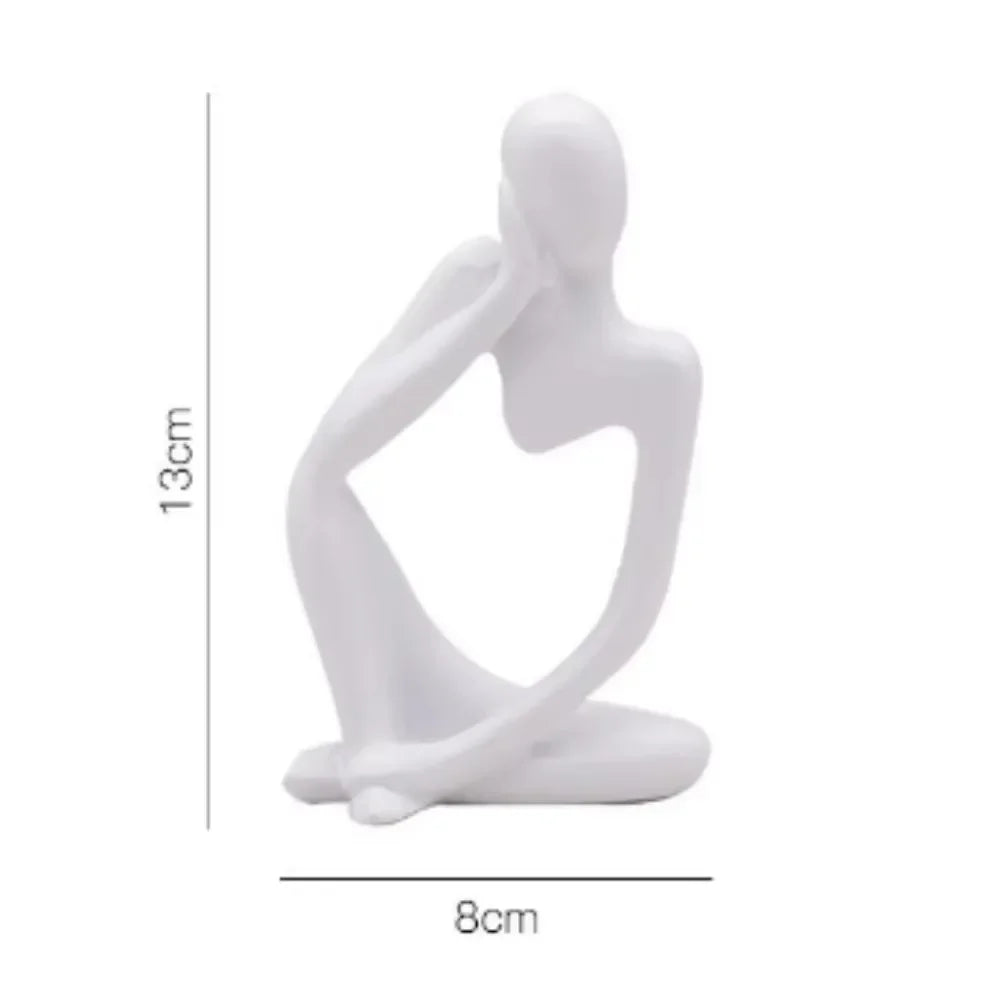 Mini Thinker Resin Sculpture | Modern Abstract Desktop Ornament for Home & Office