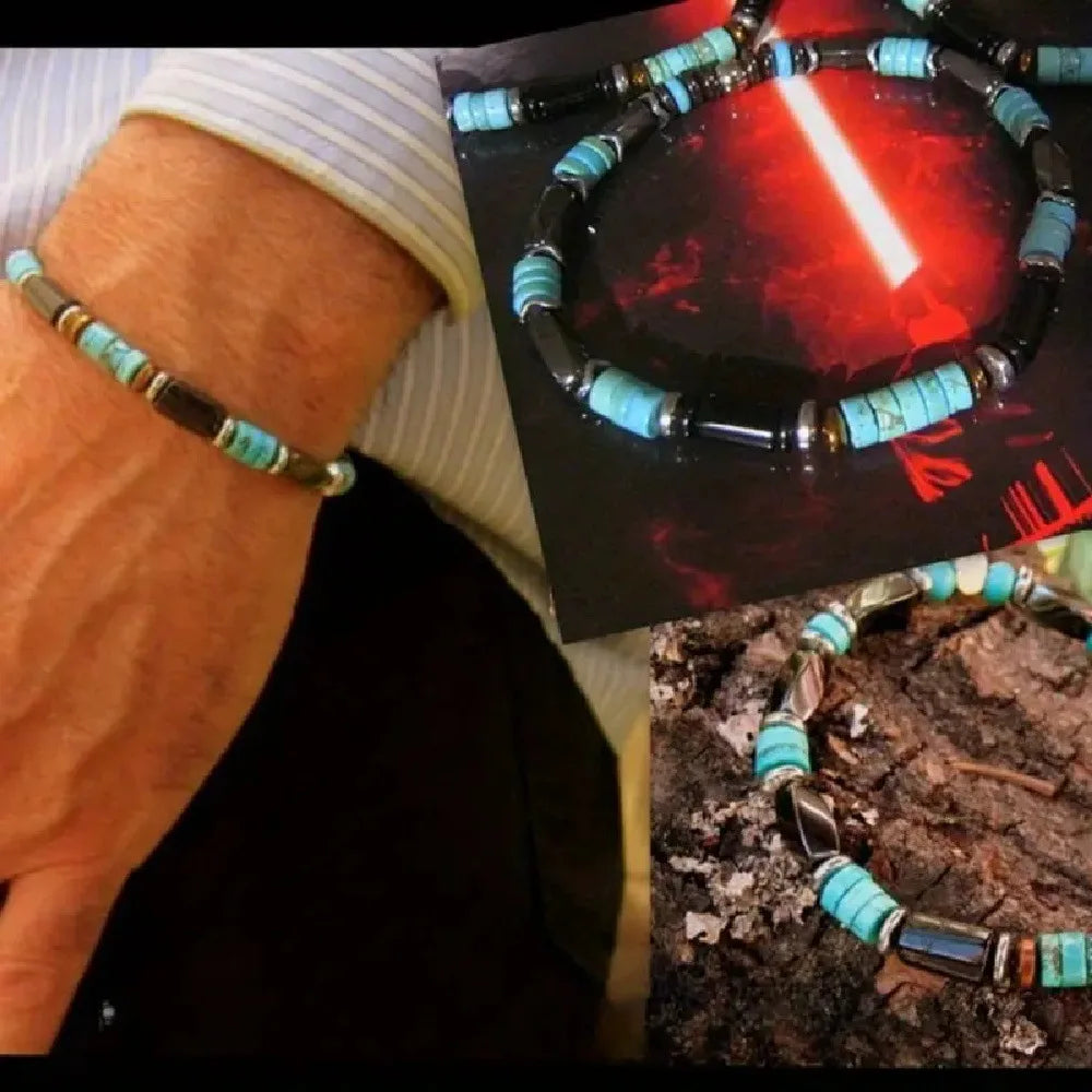FBA Minimalist Turquoise Bead Bracelet for Men | Casual Jewelry Gift