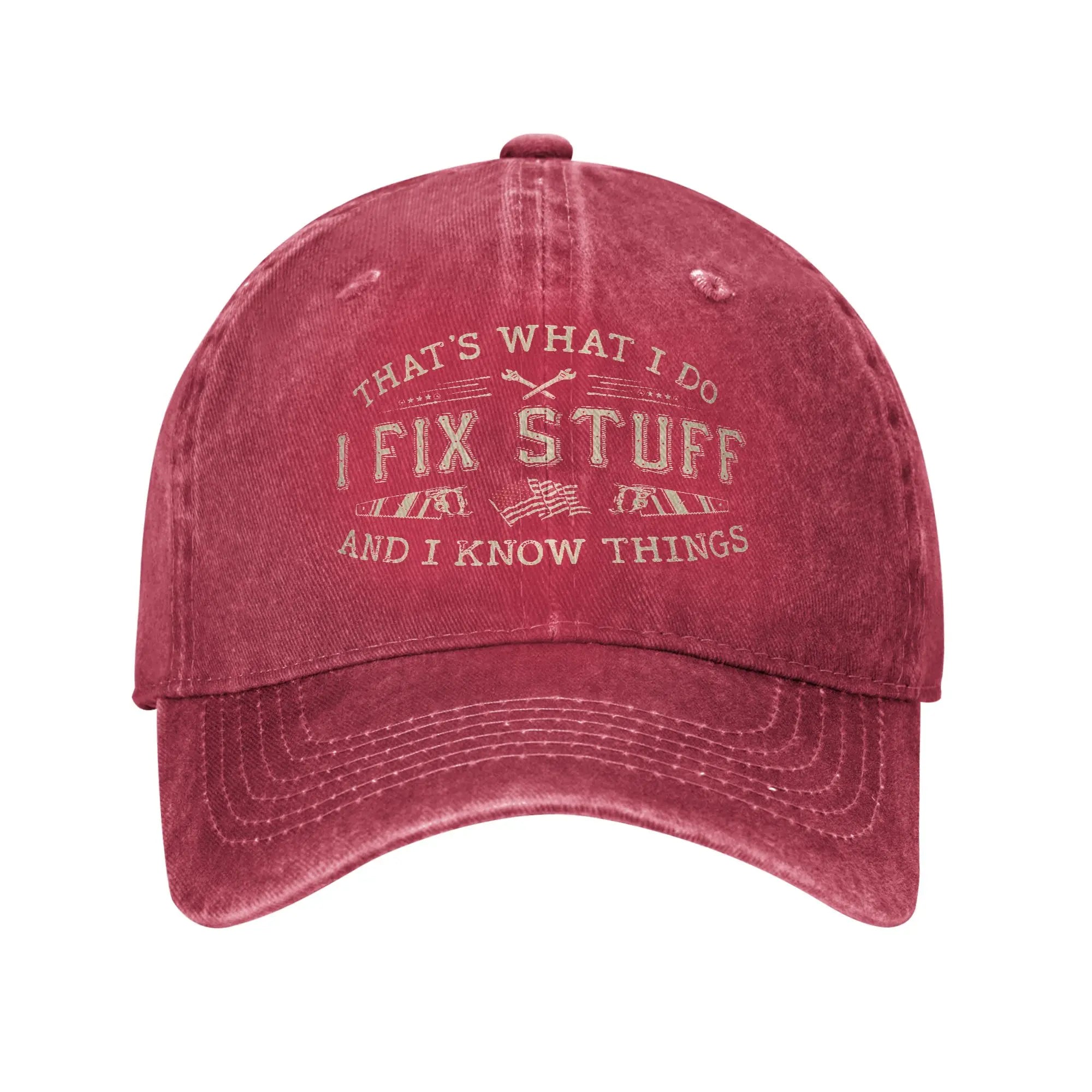 I Fix Stuff & I Know Things Funny Dad Cap | FBA Vibes