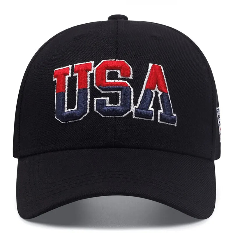USA Flag Embroidered Snapback Baseball Cap | FBA Vibes