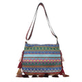 Tassel Ethnic Fringe Crossbody Shoulder Bag – Bohemian Woven Messenger Handbag