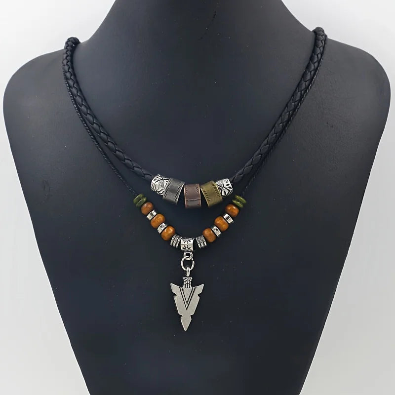 FBA Vintage Butterfly Wood Bead Necklace | Unisex Boho Jewelry