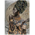 Abstract African Woman Canvas Print | Modern Girl Wall Art for Living Room