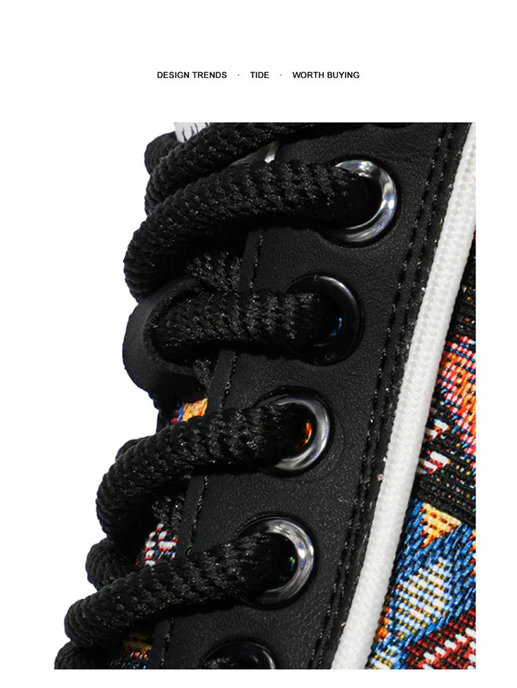 FBA Men's Low Top Thick Soled Platform Sneakers | Casual Sports Shoes