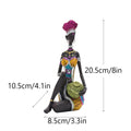 Abstract African Black Women Sculpture | Resin Art Figurine for Home, Wine Cabinet & Coffee Shop Decor