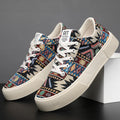 FBA Men's Retro Jacquard Low Top Trendy Shoes | National Style Korean Edition