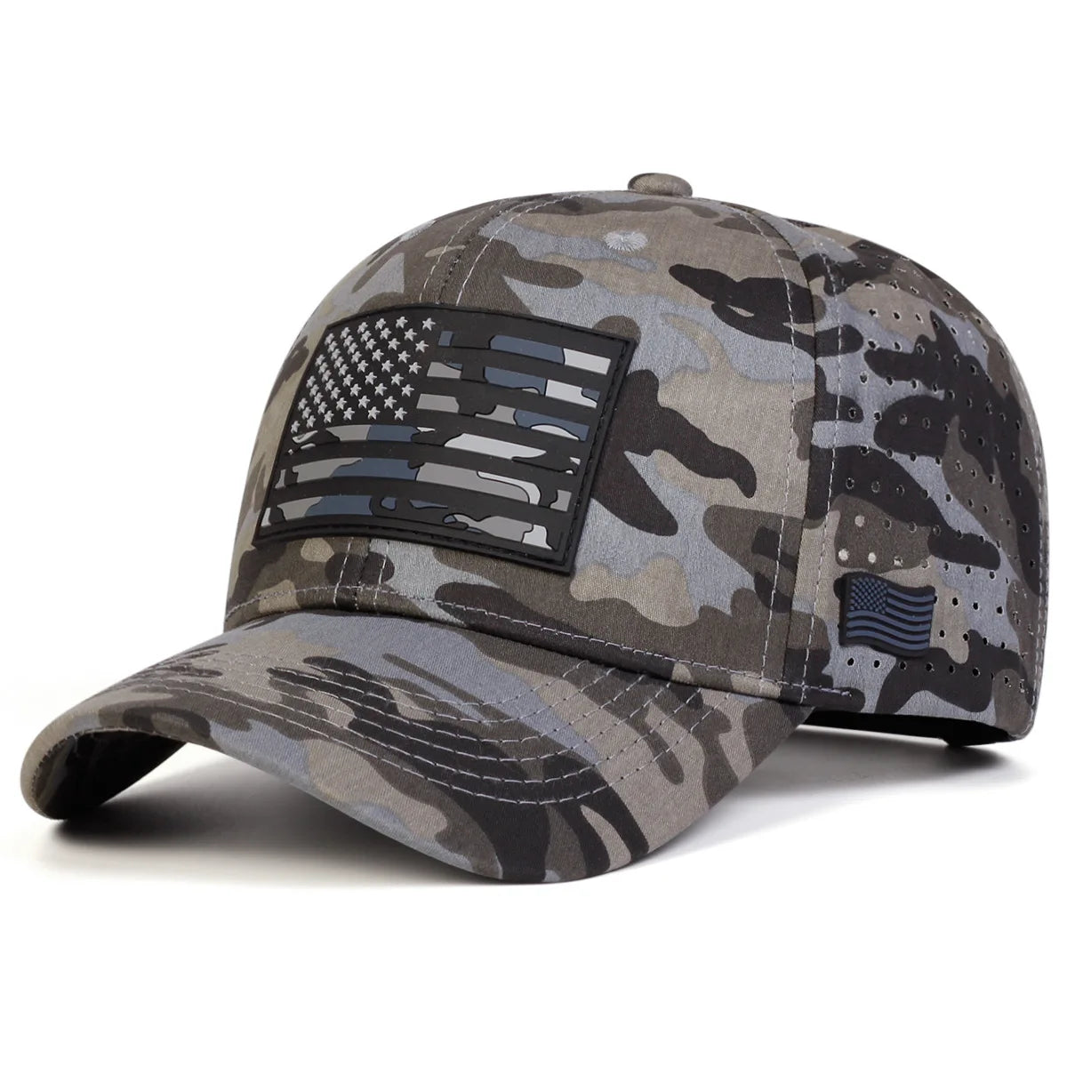 FBA American Flag Patch Breathable Baseball Cap | Outdoor Sports Hat