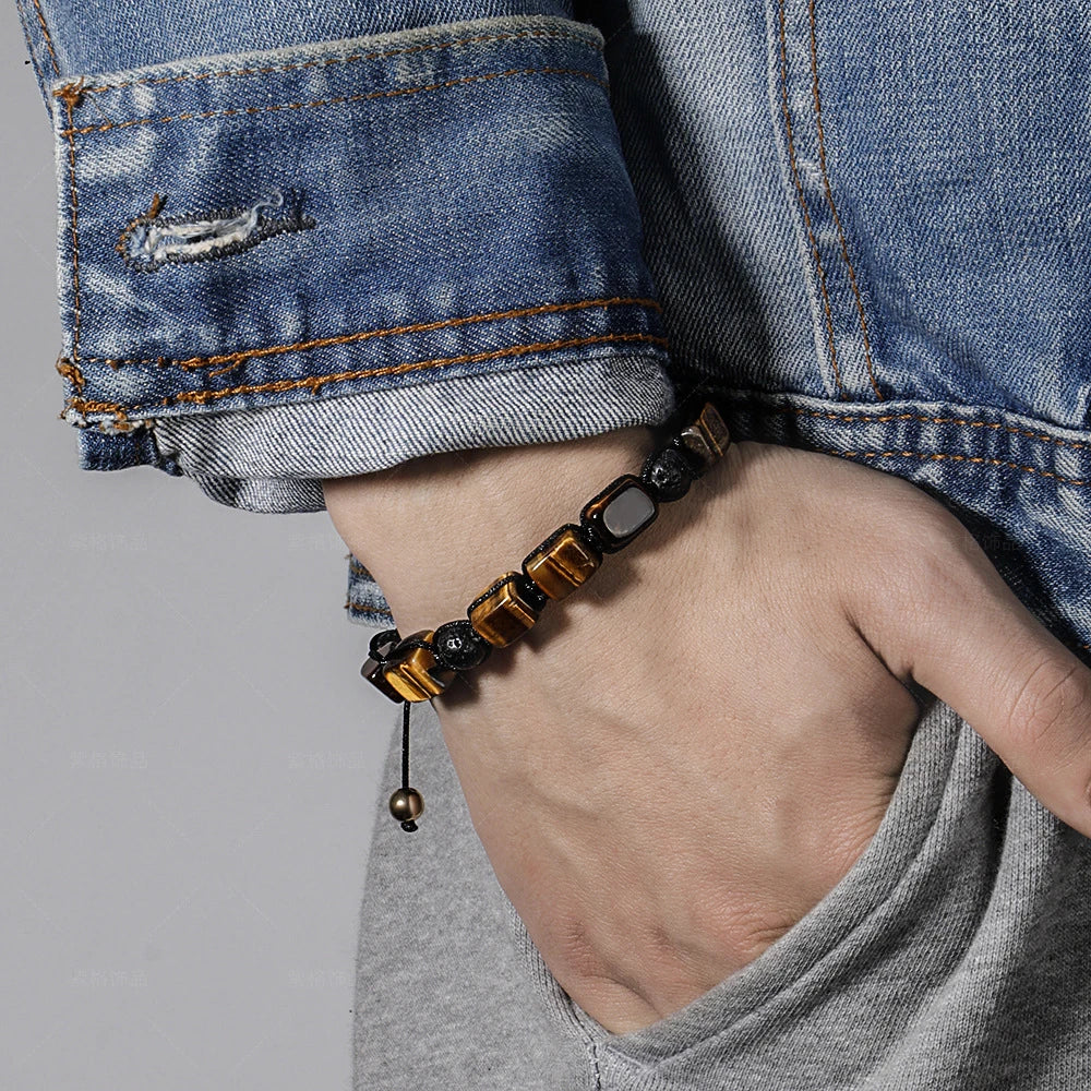FBA Natural Stone Agate Crystal Healing Bracelet | Meditation Jewelry