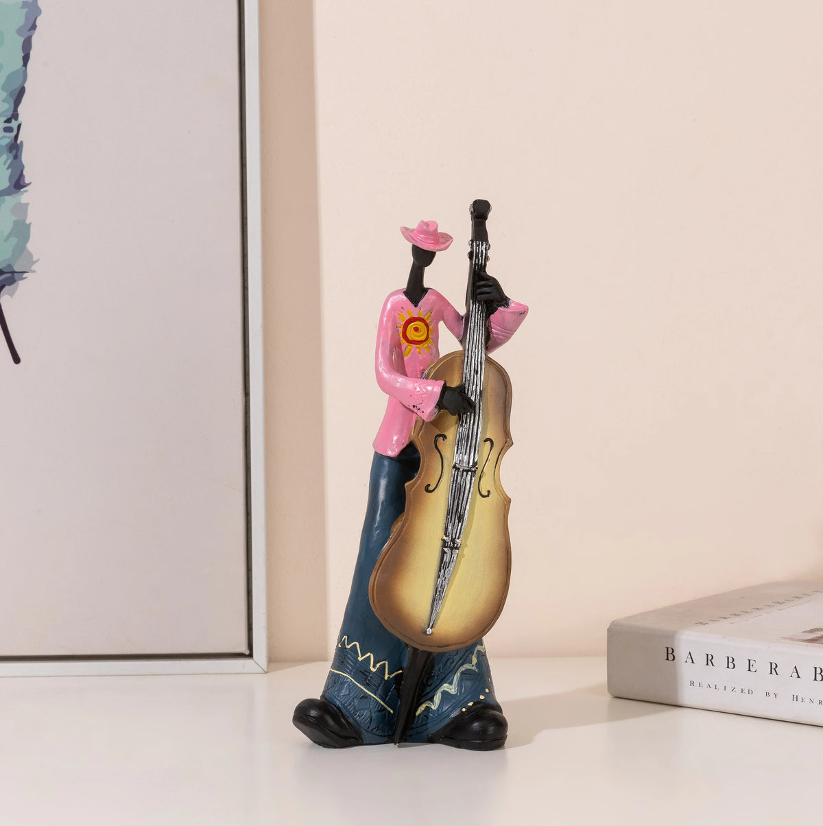 American Jazz Band Musician Resin Figurine | Nordic Arts & Crafts Statue for Living Room, Study & Office Decor