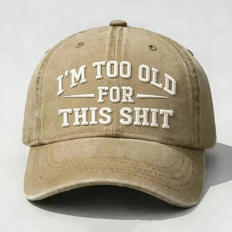 Washed Vintage Baseball Cap with Sun Protection Brim | FBA Vibes