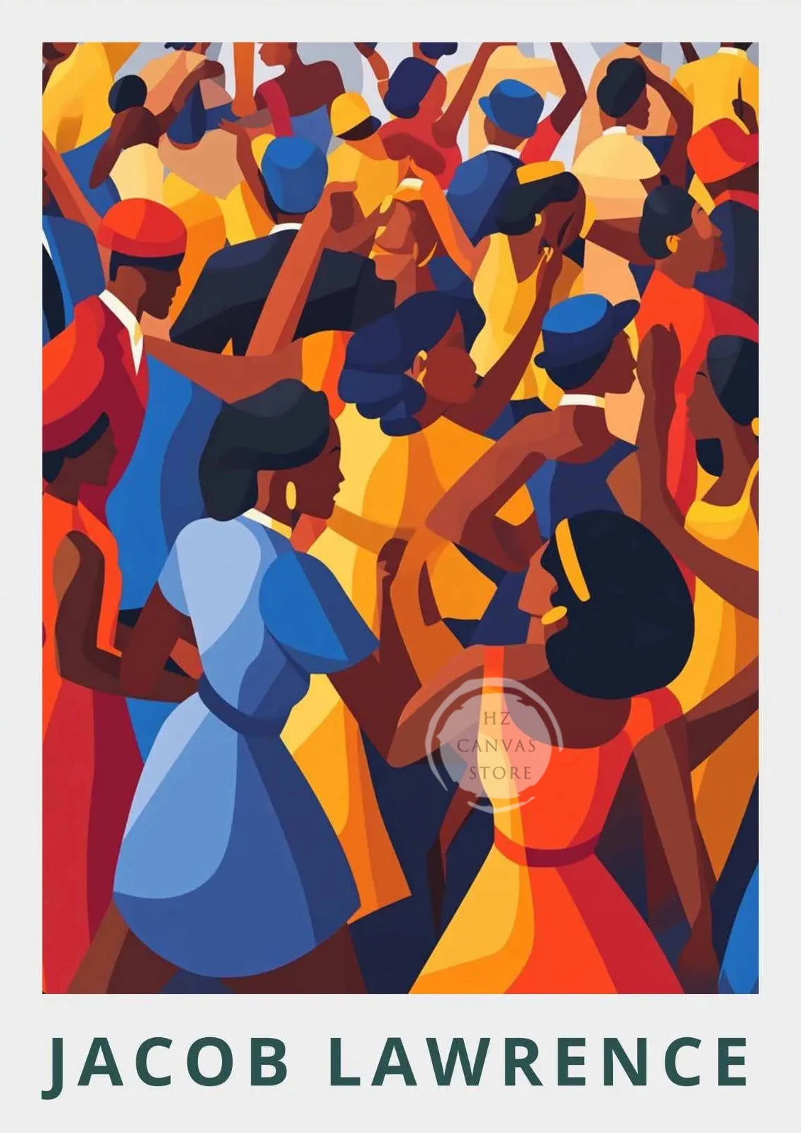 Jacob Lawrence "The Ball" Art Poster | Harlem Renaissance African American Wall Art Print