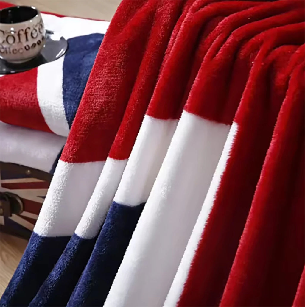 British Style Printed Throw Blanket – 3 Colors | FBA Vibes