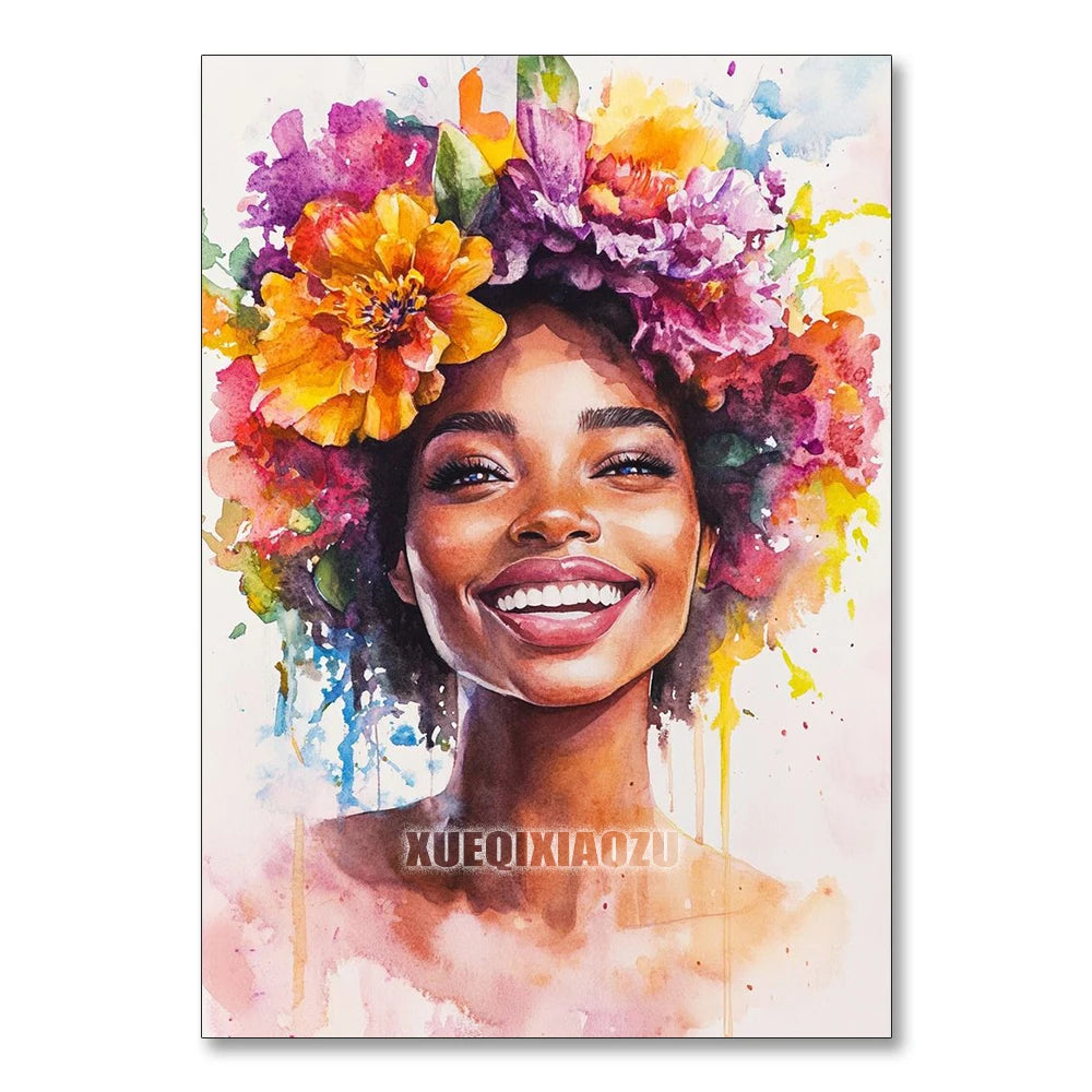 Abstract African Woman Diamond Painting Kit | Full Drill 5D DIY Mosaic Art