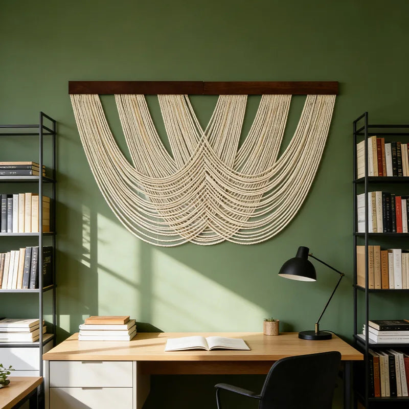 Handmade Boho Woven Tapestry | Macrame Wall Hanging for Bedroom & Living Room