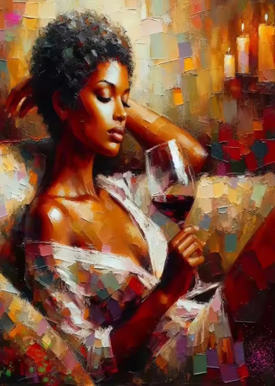 Black Woman Fashion Art Canvas Print | Colorful Pop Wall Decor | FBA Vibes