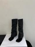 Women's Open-Toe Hollow Knee-High Sandal Boot