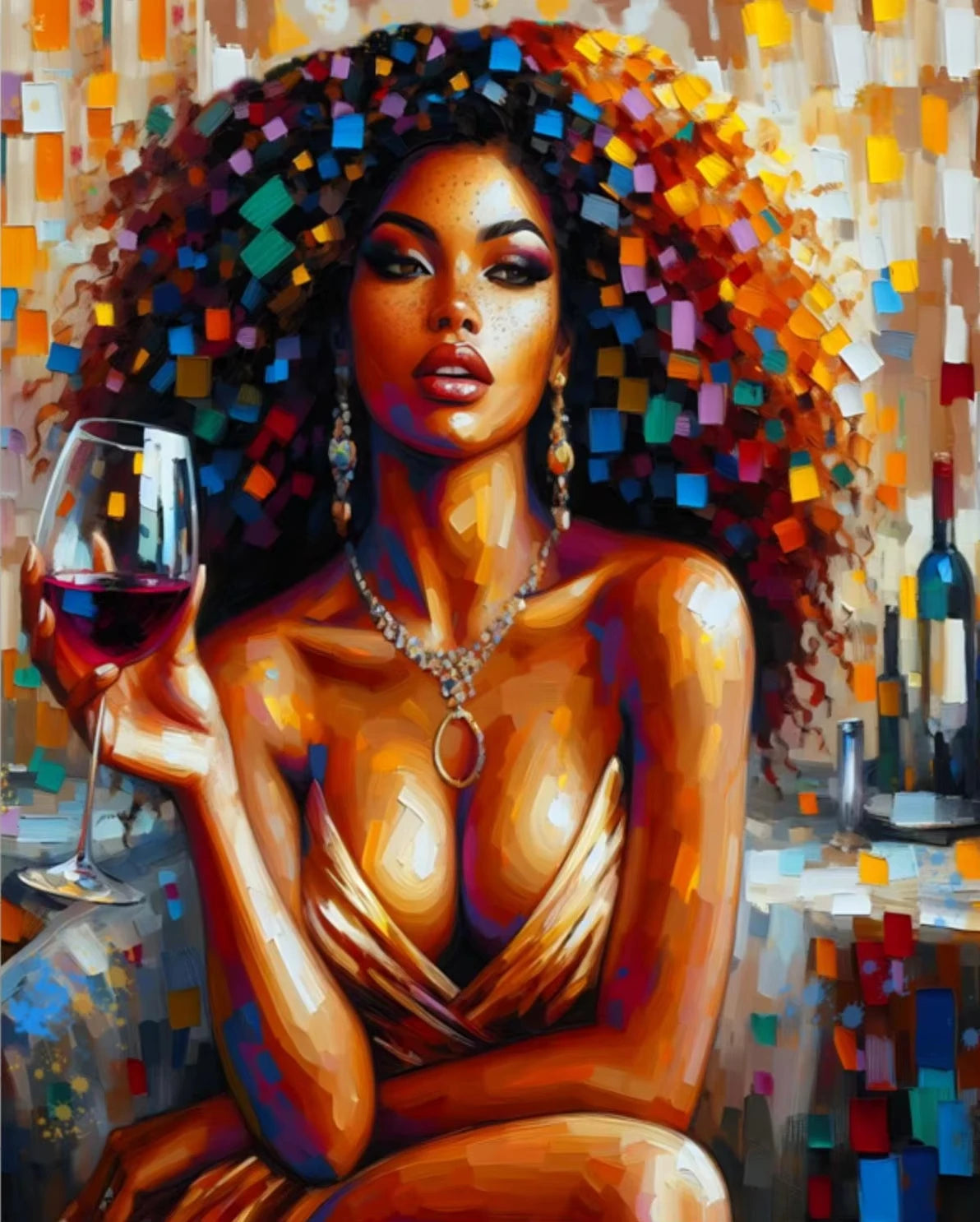 Black Woman Relaxing Canvas Print | Cool Girl Reading Book Afro Wall Art