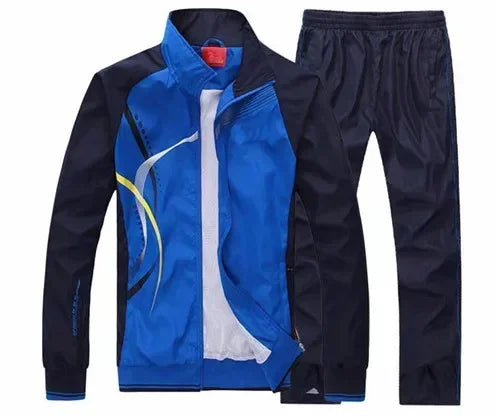 Men's 2-Piece Printed Tracksuit Set – Zip-Up Jacket & Sweatpants | Jogging Sportswear | FBA Vibes
