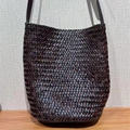 Genuine Leather Hand-Woven Vegetable Basket Tote Bag – Retro Bohemian Shoulder Bag