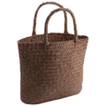 Casual Handmade Mini Woven Rattan Straw Tote Bag – Natural Wicker Braided Handbag for Women
