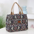 Knitted Jacquard Tote Bag for Women – Ethnic Pattern Shopping & Work Bag
