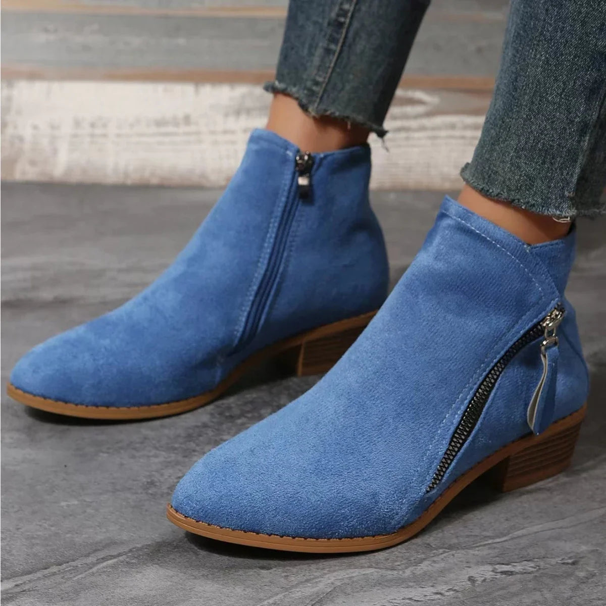 Women's Pointed Toe Ankle Boot with Height-Increasing Heel | FBA Vibes