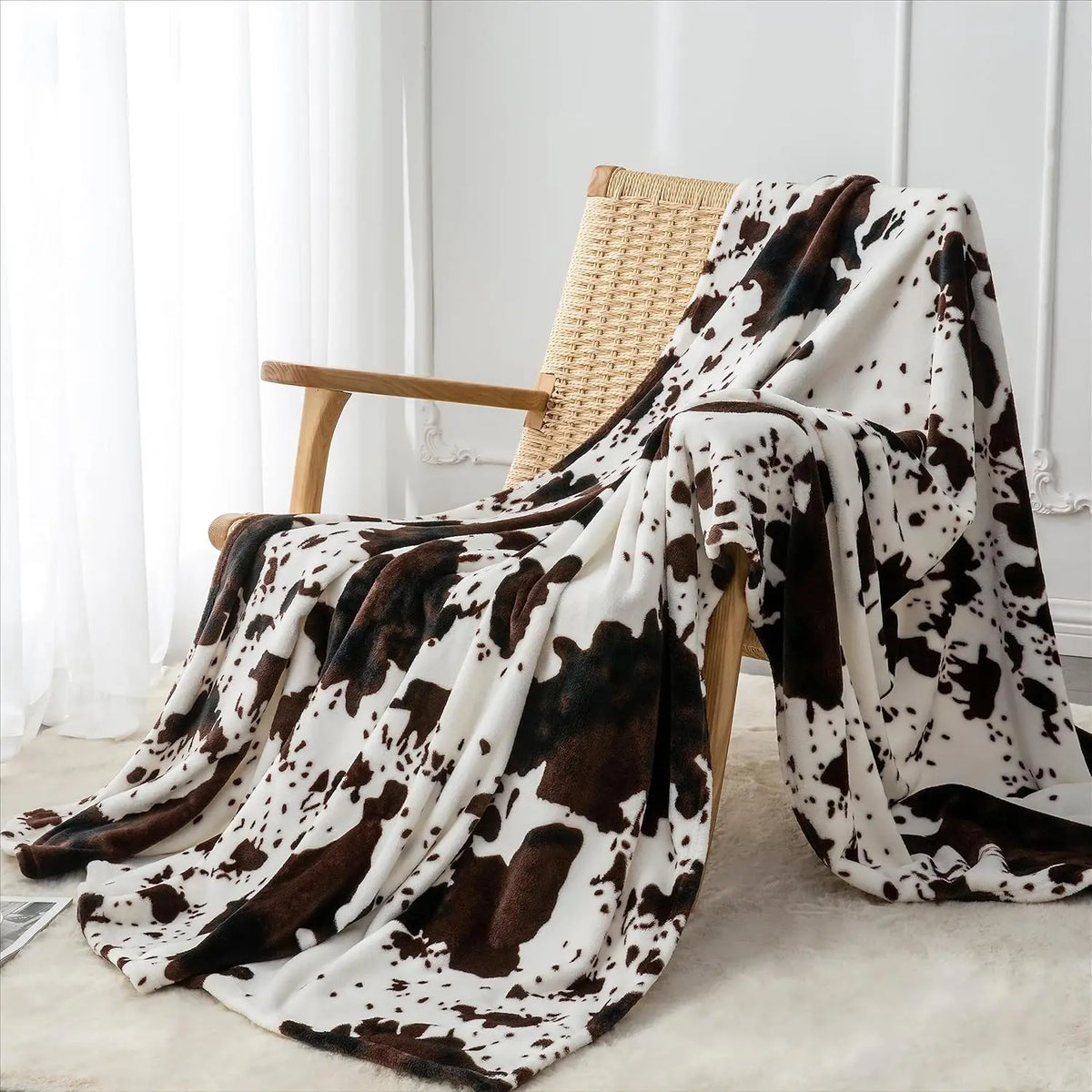Cow & Cheetah Print Flannel Blanket – 3 Colors | FBA Vibes