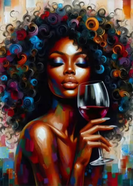 Black Woman Fashion Art Canvas Print | Colorful Pop Wall Decor | FBA Vibes