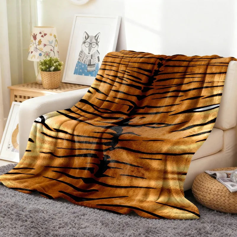 Animal Print Flannel Throw Blanket – 8 Colors | FBA Vibes