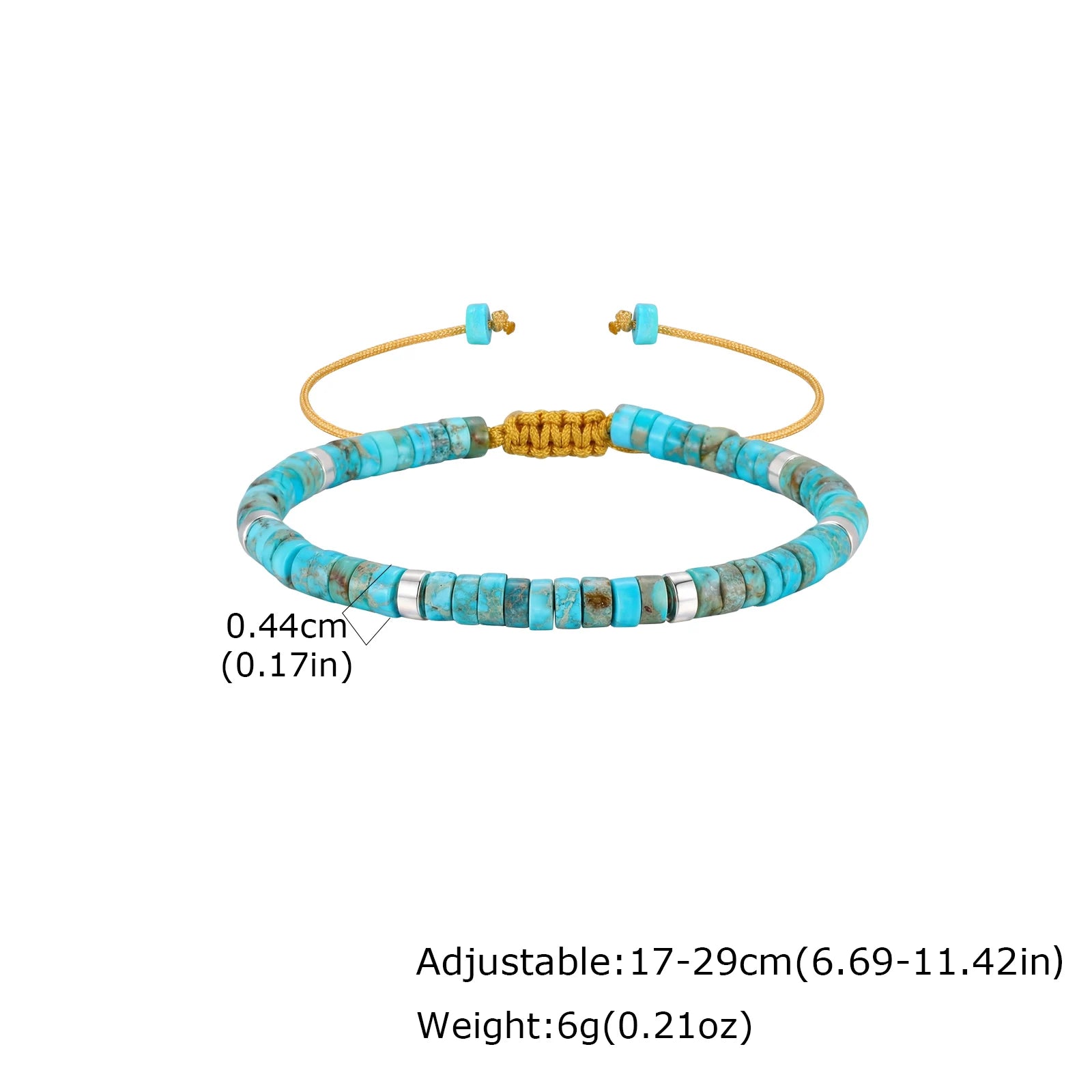 FBA Natural Blue Beaded Boho Bracelet for Men | Handmade Jewelry