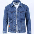 Men's Workwear Denim Jacket – Trendy Loose Fit | 4 Colors | M–5XL | FBA Vibes
