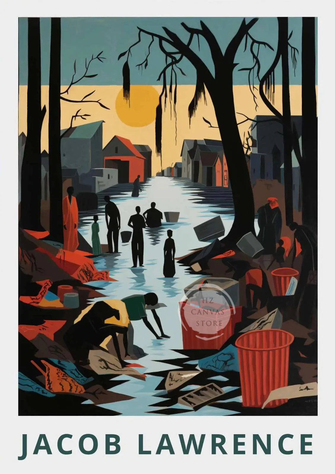 Jacob Lawrence "The Ball" Art Poster | Harlem Renaissance African American Wall Art Print