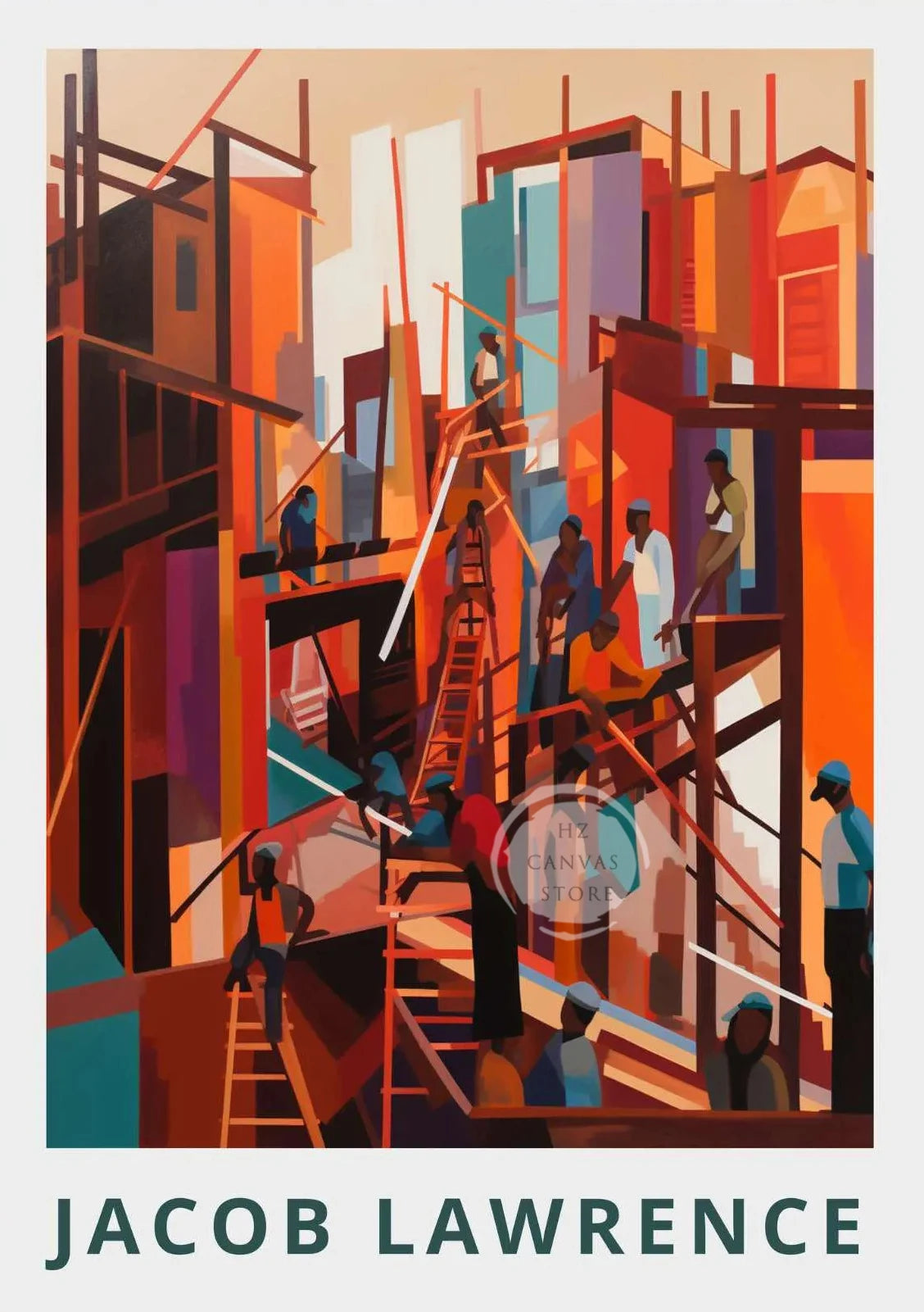 Jacob Lawrence "The Ball" Art Poster | Harlem Renaissance African American Wall Art Print