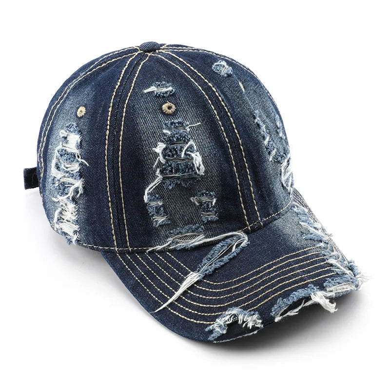 Vintage Washed Denim Baseball Cap | FBA Vibes