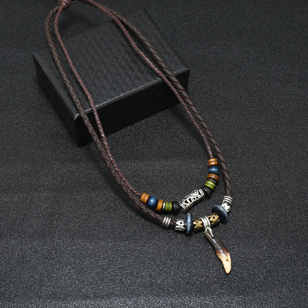 FBA Tibetan Ethnic Mala Beads Necklace | Boho Statement Jewelry