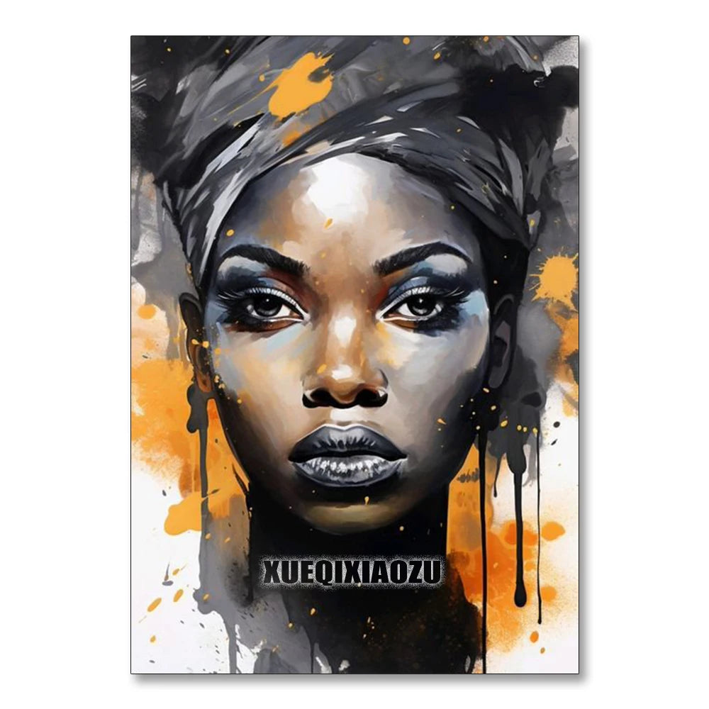 Abstract African Woman Diamond Painting Kit | Full Drill 5D DIY Mosaic Art