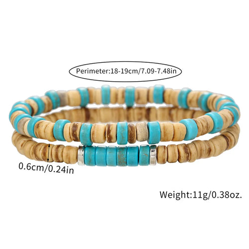 FBA Bohemian Multilayer Leather Wristband Bracelet | Men's Hand Woven Jewelry
