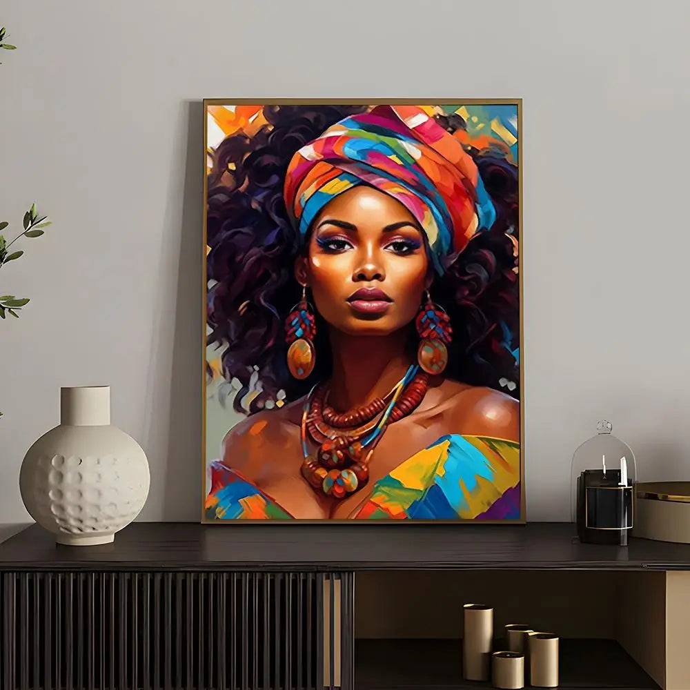 African Women Abstract Art Poster | HD Waterproof Self-Adhesive Wall Decor for Any Space