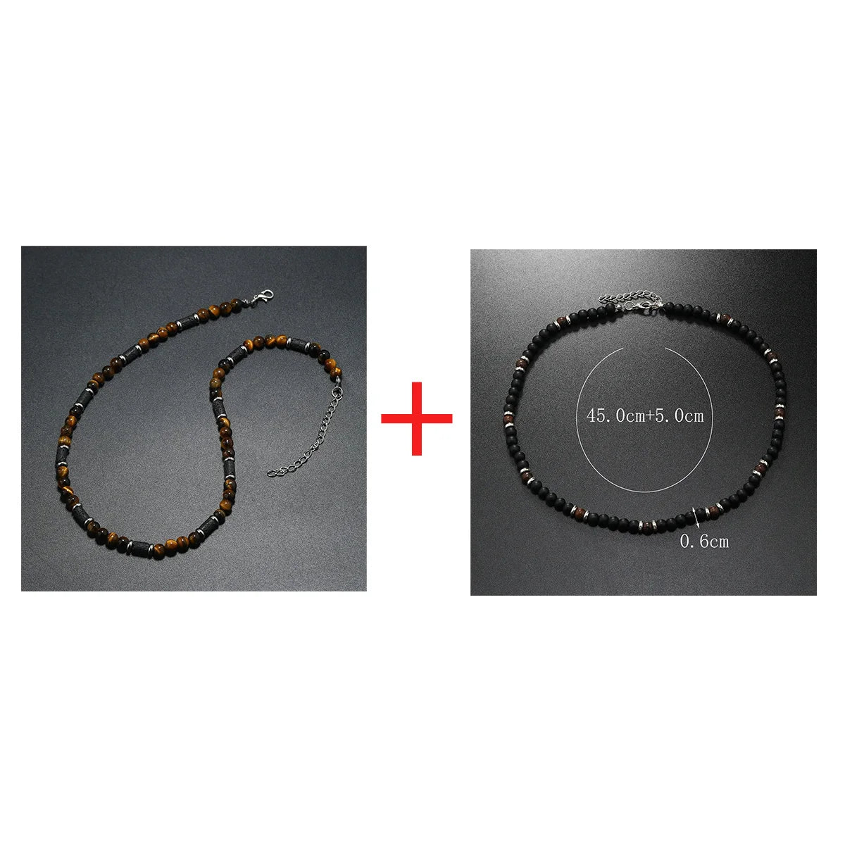 FBA Men's Wood Bead Natural Stone Necklace | Retro Summer Jewelry